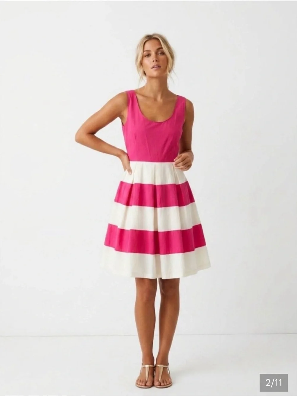 KATE SPADE   White Striped Celina Mini Dress